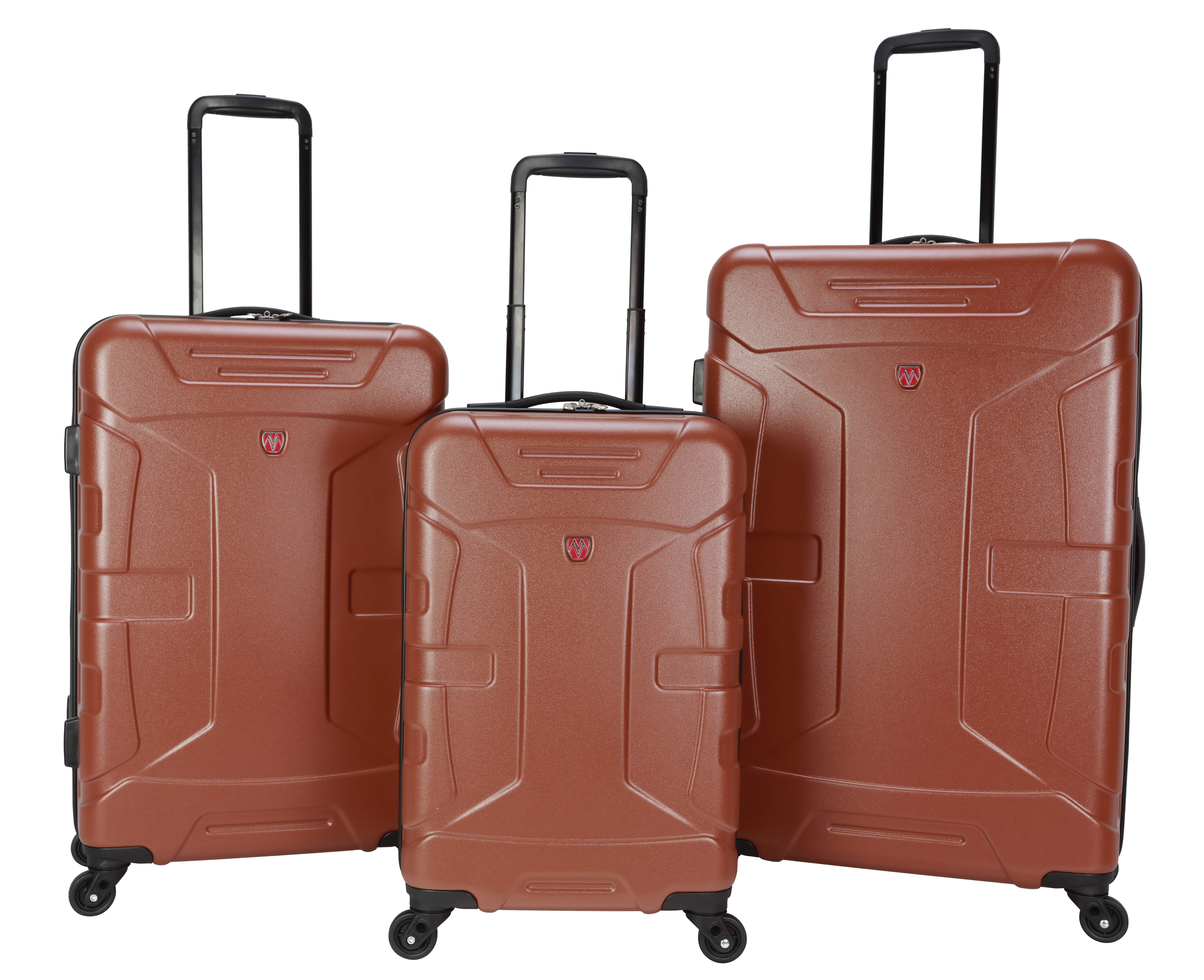 Free Shipping! Moda Hard Side 3 Piece Set, Orange - Walmart