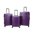 thumbnail image 1 of Moda ABS Hard Side 3 Piece Luggage Set, Includes 28-inch and 24-inch Checked and 20-inch Carry-on Luggage, Purple, 1 of 11