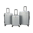 thumbnail image 1 of Moda ABS Hard Side 3 Piece Luggage Set, Includes 28-inch and 24-inch Checked and 20-inch Carry-on Luggage, Silver, 1 of 9