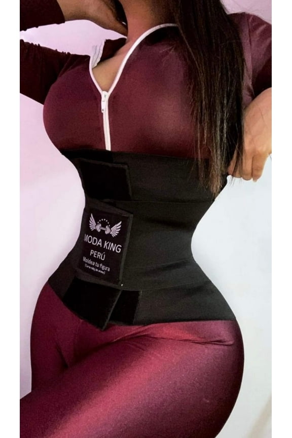 Fajas Women's Waist Trainer Hourglass Body Shaper Girdle, Polyester, Black