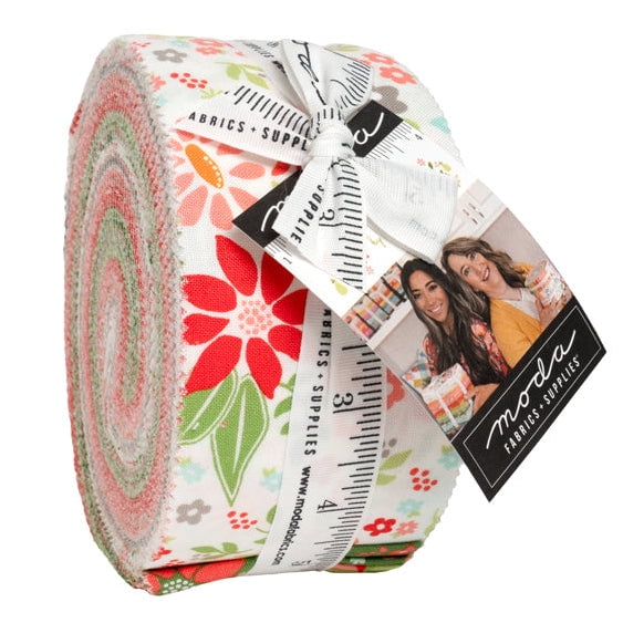 Moda - Poinsettia and Pear Jelly Roll by Sherri & Chelsi 40 pcs