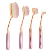 Moda Brush Metallic Ros  Face Perfecting 4pc Makeup Brush Kit