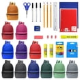 thumbnail image 1 of Moda West 17 Inch Bulk Backpacks with 34 Piece School Supplies Kits - Pens, Pencils, Crayons - Case of 12 Wholesale Backpacks in 12 Assorted Colors, 1 of 1