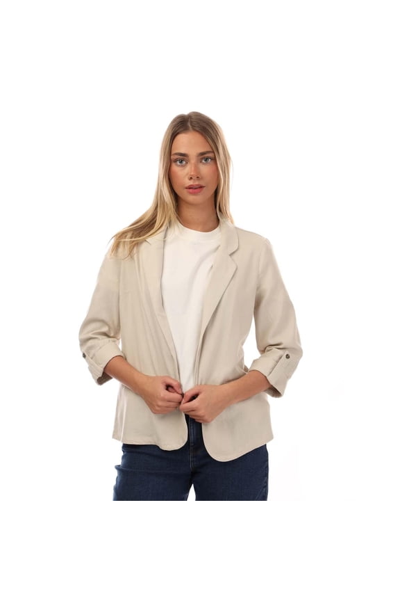 Moda Womens Jesmilo Linen Blend Loose Blazer