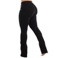 thumbnail image 1 of Moda Xpress Women’s Junior Casual Mid Rise Butt Lifting Black Stretch Bootcut Jeans 10892F, 1 of 7