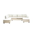 thumbnail image 1 of Moda furnishings PAS-2471BE U-Shape Sectional Sofa, Double Extra Wide Chaise Lounge Couch, 1 of 1