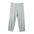 thumbnail image 1 of Capris Soft Cotton Pajama Pants Women Plus Size Elastic Waist Crop Sleep Pjs Bottom Home Loungewear (X-Large, Gray), 1 of 4