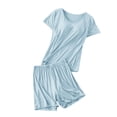 thumbnail image 1 of Modal Pajamas Women Sevevn Women's Soft Cotton Blend Short Sleeve T-Shirt and Shorts Sleepwear Set, 1 of 9