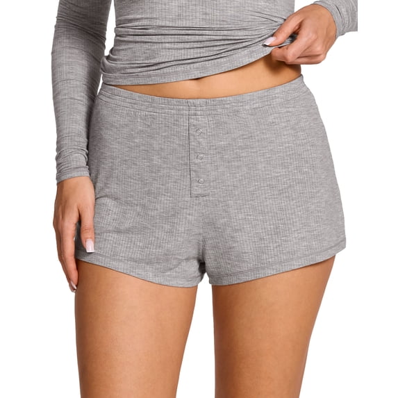 Delimira Women's Natrelax Pajamas Bottoms Modal Relaxed Fit Sleep Lounge Summer Ribbed Casual Sleepwear