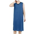 thumbnail image 1 of Modal Sleeveless Sleepshirt Men - Crew Neck Summer Nightwear Lightweight Loose Fit Comfy Yoga Layer Moisture Wicking, 1 of 9