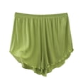 thumbnail image 1 of Modal Soft Lounge Shorts for Women Ruffle Elastic Waist Casual Sleepwear Lightweight Cozy Pajama Bottom, 1 of 4