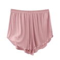 thumbnail image 1 of Modal Soft Lounge Shorts for Women Ruffle Elastic Waist Casual Sleepwear Lightweight Cozy Pajama Bottom, 1 of 4