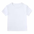 thumbnail image 1 of T-Shirt for Toddler Boys Girls Cute Crew Neck Short Sleeve Tops Solid Color Casual Loose Fit Basic Tee (1 Years, White), 1 of 8
