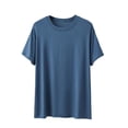 thumbnail image 1 of Modal T-Shirts for Men - Royally Comfortable - Super Soft Premium Fabric - Well-Crafted Classic Tee Big and Tall Size L-5XL Dark Blue, 1 of 5