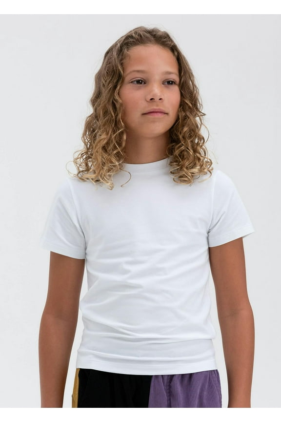 Modal - White | Boys Slim Fit Tee