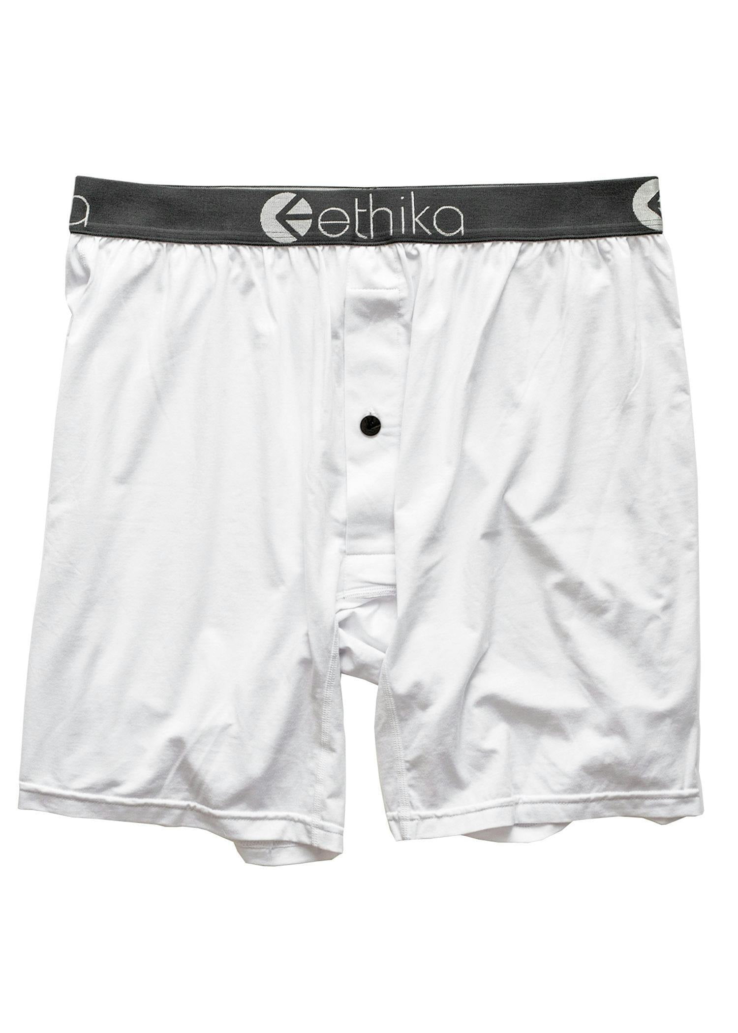 Ethika Men's Alternate Boxer Briefs - Modal Blend Black Solids, Button Fly Comfort Fit - View #6