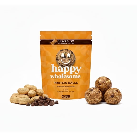 Modballs Gluten-Free Protein Balls, Peanut Butter Chocolate, 20 Pack