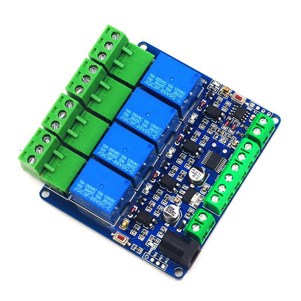 Communication Relay Module Modbus RTU 4 Channel Relays Module For DIY STM8S103 System With 485 ...