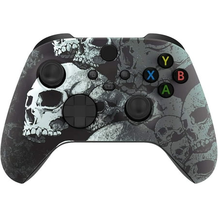 Modded Wireless Controller for Microsoft Series X/S & One - Compatible With All Shooting Games - Rapid Fire, Dropshot, Akimbo & More (X/S Black Skullz)
