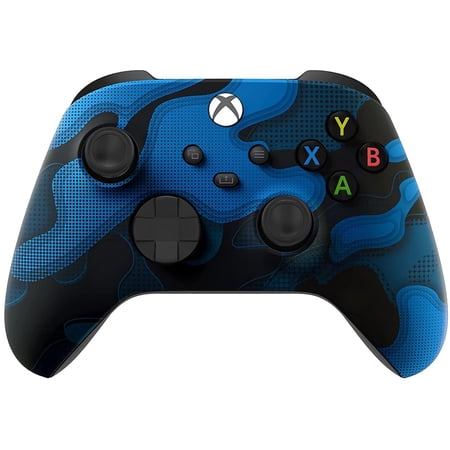 Custom Controllerzz Wireless Controller for Microsoft Xbox Series X/S & Xbox One - Custom Soft Touch Feel - Custom Xbox Series X/S Controller (X/S Blue Camo)