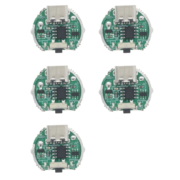 Mode 10W LED Flashlight Driver Board with USB Charging & Two-Stage Brightness Control