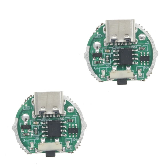 Mode 10W LED Flashlight Driver Board with USB Charging & Two-Stage Brightness Control