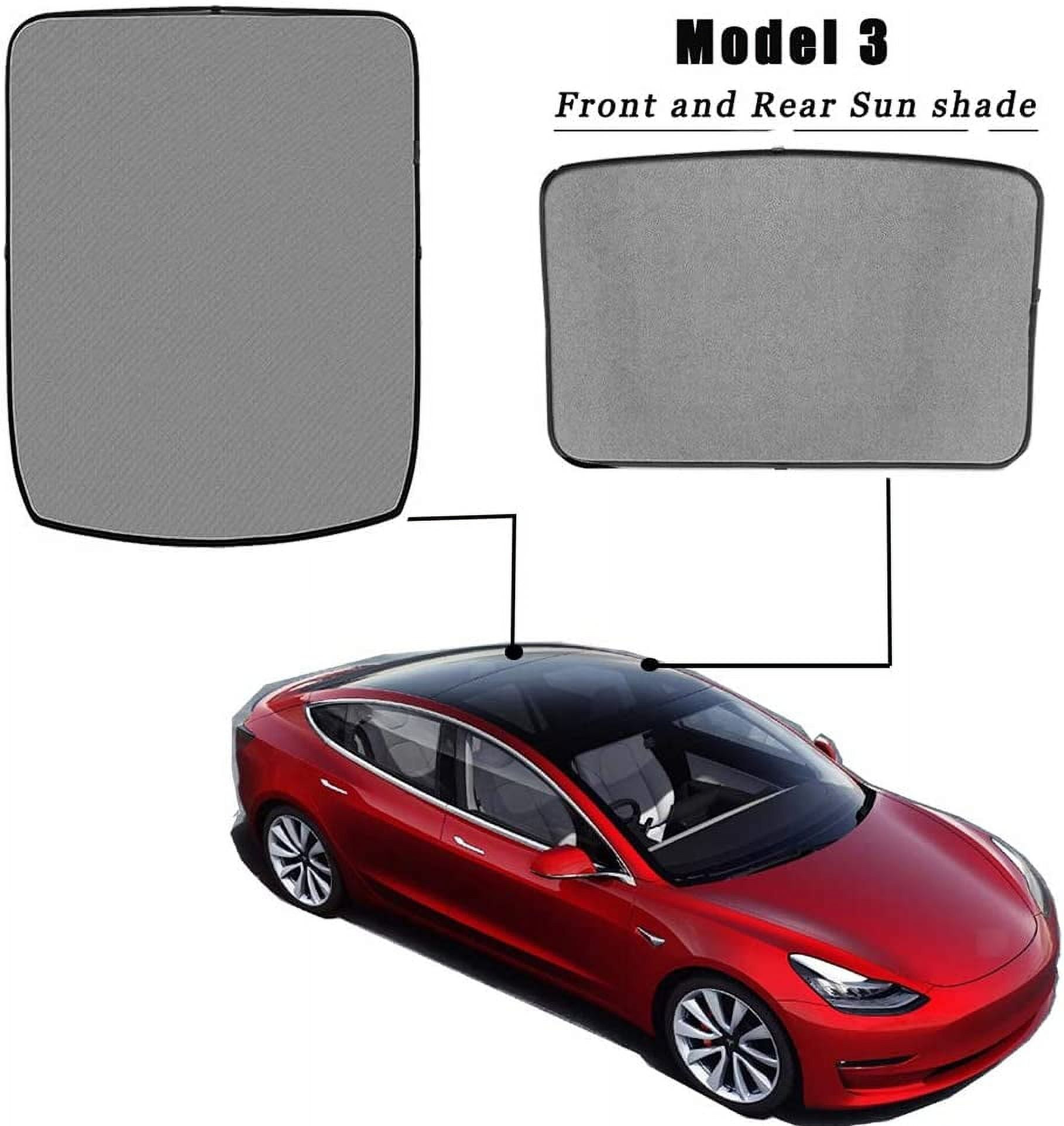 Mode 3 Glass Roof Sunshade Sunroof Rear Window Sunshade Compatible for  Tesla Mode 3 (2 set) ( Top Roof +Rear)