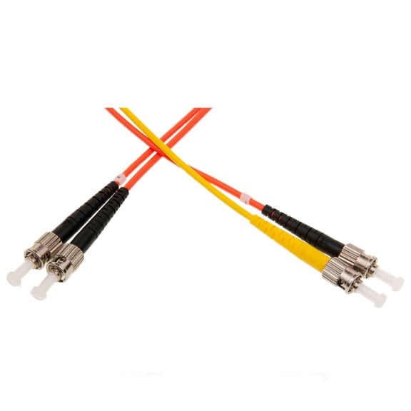 Mode Conditioning Fiber Optic Cable, ST to ST, OM1 62.5/125 Multimode, 1 Meter