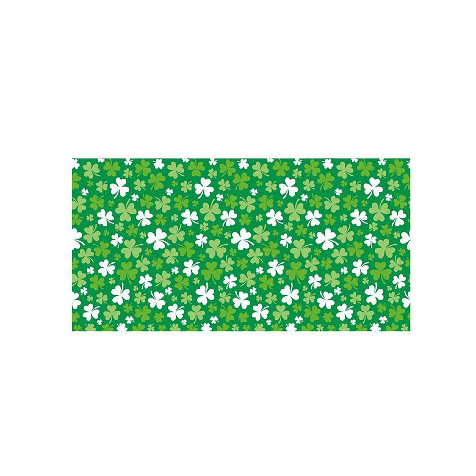 Lucky Clover Shamrock Table Runner For St. Patrick's Day - Green Irish Kitchen Decor, 13x72 Inches, Machine Washable