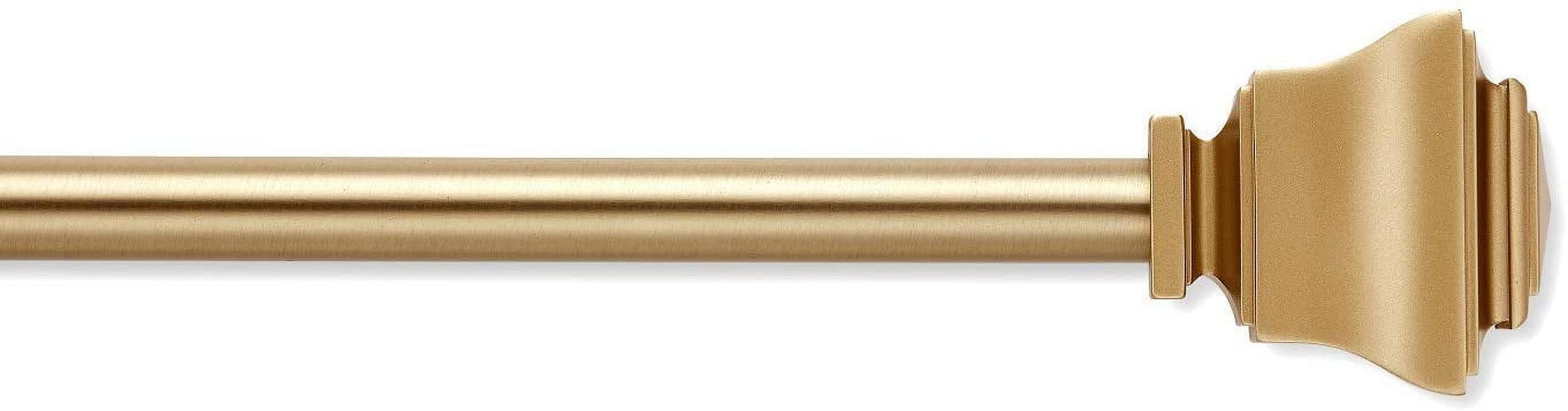 MODE Simplicity Collection Single Adjustable Curtain Rod Set with Doorknob Finials, Fits windows 24” to 84” Windows
