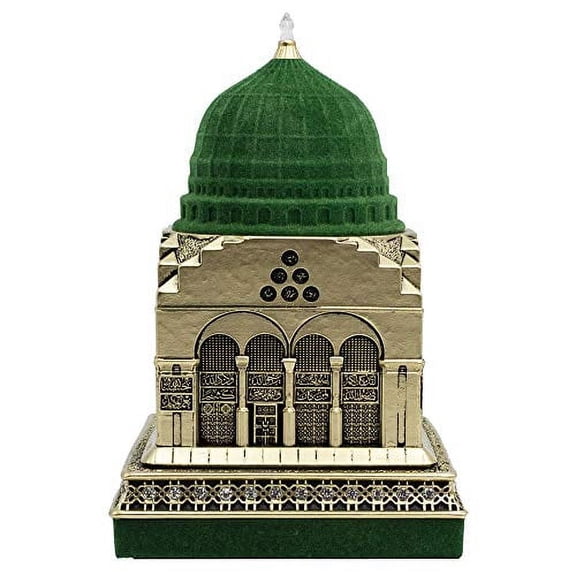 Modefa Islamic Turkish Table Decor Showpiece Gift Sculpture Figure | Al-Masjid an-Nabawi Medine The Prophets Mosque (Gold)