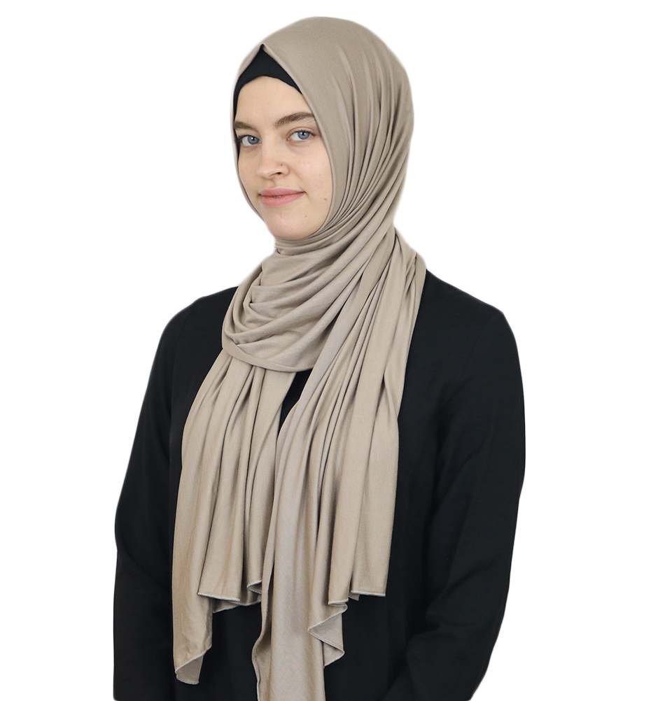 Modefa Premium Jersey Hijab Shawl - (Mink) 