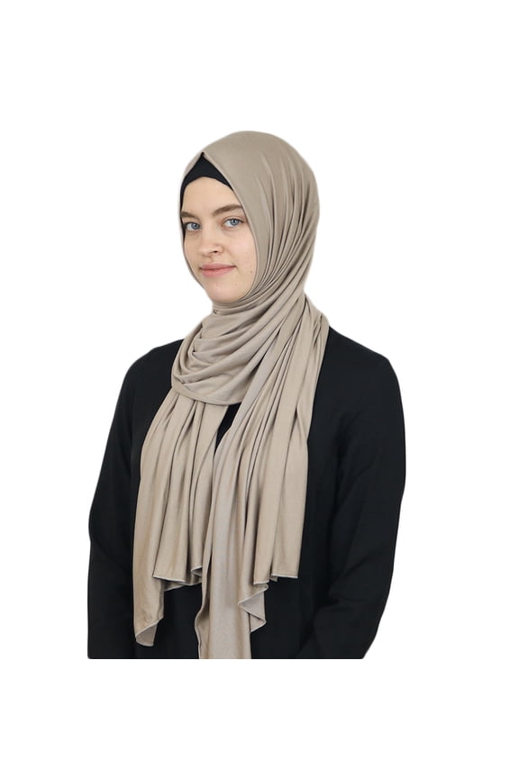 Premium Jersey Hijab Shawl - (Mink)