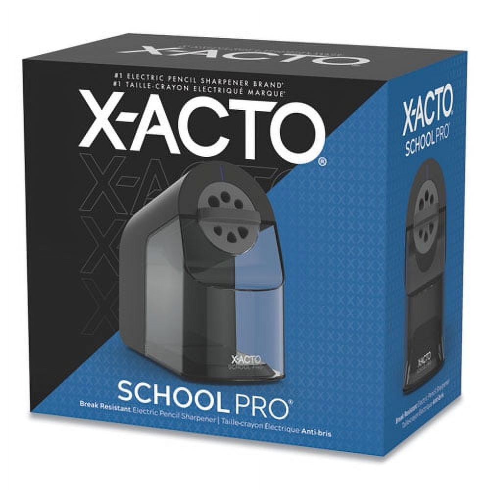 Model 1670 School Pro Classroom Electric Pencil Sharpener, AC-Powered, 4 x  7.5 x 7.5, Black/Gray/Smoke - Office Express Office Products