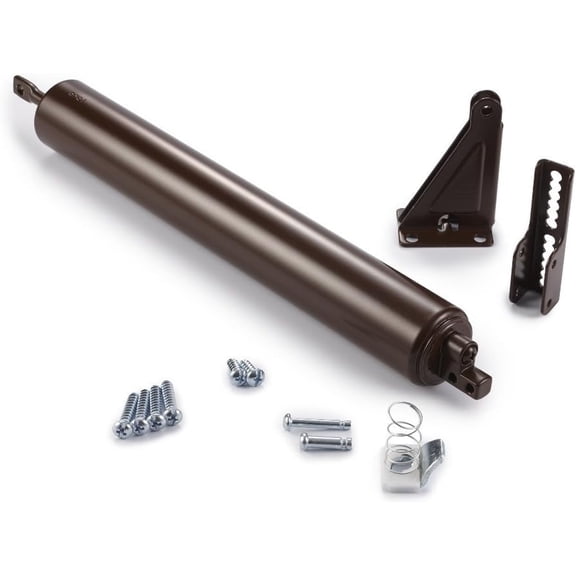 Model 1730 Heavy Duty Pneumatic Screen and Storm Door Closer Replacement, 10.5" L x 1.5" W H, Adjustable Speed, Smooth Closing for Doors, Easy Install, Brown