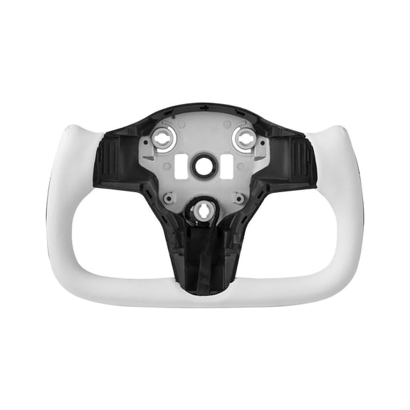 Model 3 Steering Wheel 2016-2023, Carbon Fiber Flat-Bottom D-Shaped - Heated Leather Grip, Non-Slip, Replacement Accessories