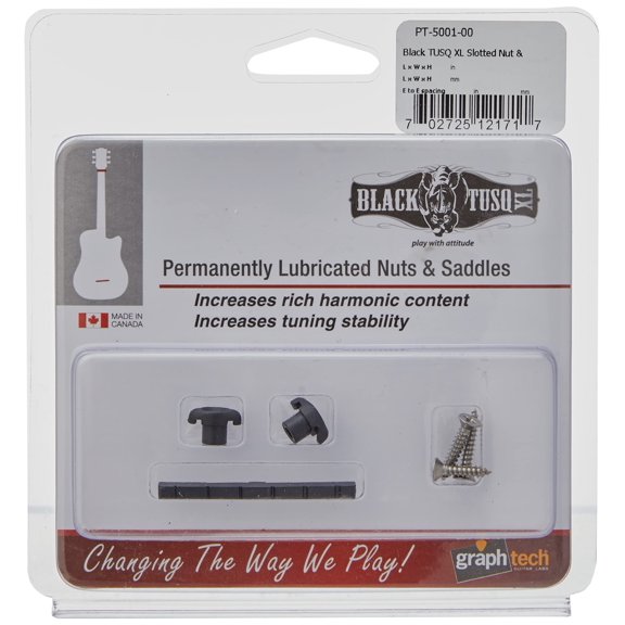 Model 5001-00 Set - Nut Slotted L42.85mm Plus String Trees - Black TUSQ XL