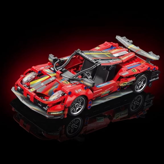 Model 67129 MOC 1:14 Scale Sports Car Building Block Set, 1280 Pcs Adult DIY Vehicle Collectible Assembly Model