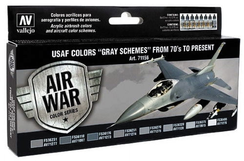 Model Air Set Metallic Colors, 8pcs Vallejo 71176