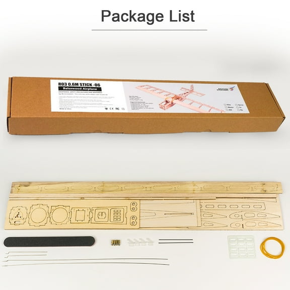 Model,Aircraft Diy Toy Stick-06 Airplane 580mm Balsa Wood Aircraft R03 Stick-06 Airplane 580mm Pan Balsa Kit Version Plane Toy Kit Cometx Eryue Mewmewcat