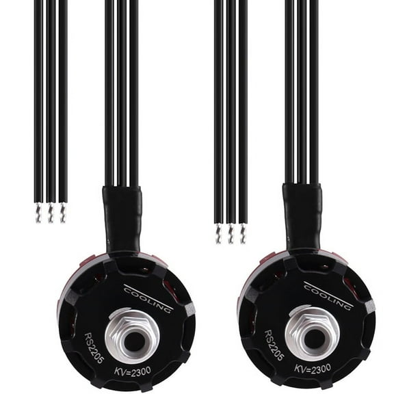 Model Aircraft Four-Axis Traverser RS2205 2300kv Motor Fpv Brushless Motor Positive and Negative Rotation 2205 2300 CCW,2 * Brushless machine,Black