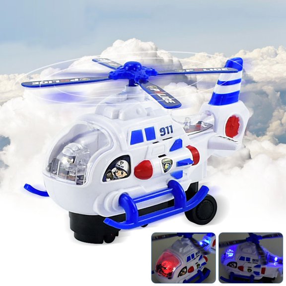 Model Aircraft Helicopter with LED Light Sound for Kids Educational Toy