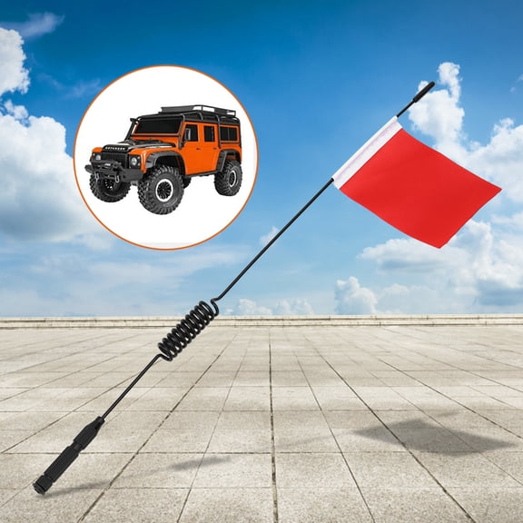 Model Antenna L29cm Simulation Signal Line with Flag for RC Climbing Car (Red)