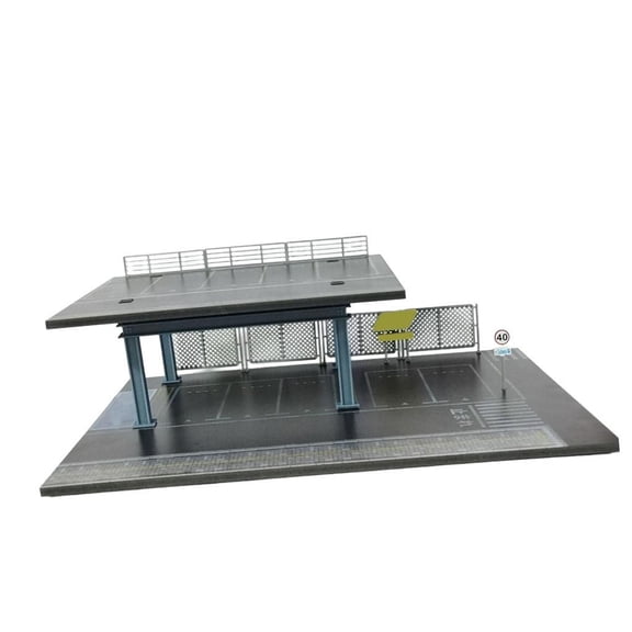 Model Car Display Case Parking Lot Diorama Scenario Toy Car Storage Box PVC ABS Material for Model Enthusiasts