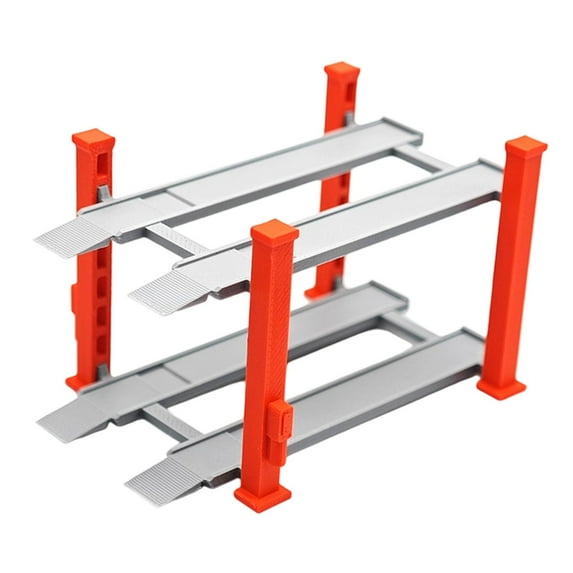 Model Car Showcase Parking Lot Organizer Durable Red Resin Construction for 1:64 Scale Diecast Vehicle Photos