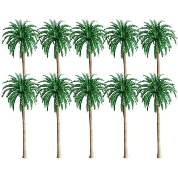 Model Coconut Palm Tree Landscape Model Tree, Lush green landscape model Palm trees Scenery, Coconut Palm Tree Miniature Plant Pots Bonsai Crafts Mini Landscape Landscape