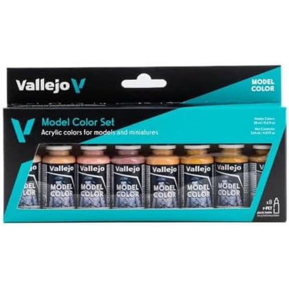 - Model Color Face & Skin Tones Set | Modeling Acrylic Paints | 8 bottles x 18 ml (.60 fl.oz.)