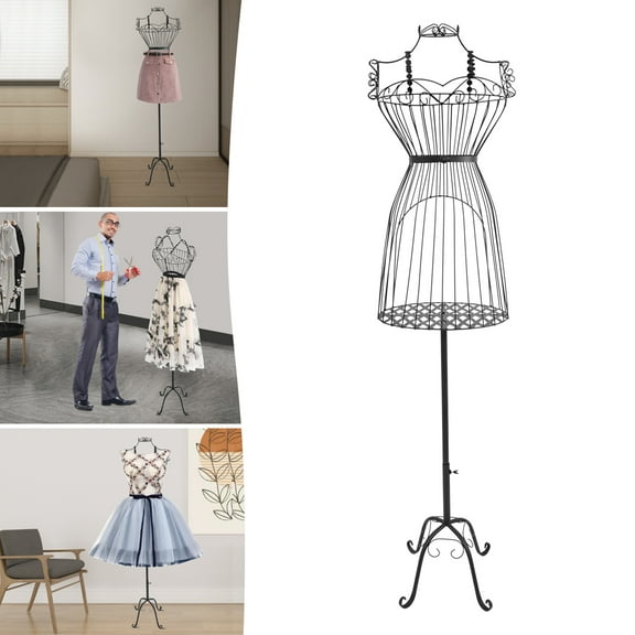 Model Display Stand, Mannequin Dress Form Display Stand, FemaleĀ Dress Form Stand for Sewing Display Black