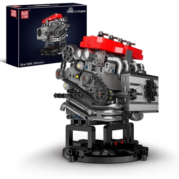 Model Engine Kit That Runs- Build Your Own STEM Car Engine Model, MMC Car L4 Model Engine Kit for Adults Collections Home or Office Dcor (811+PCS)