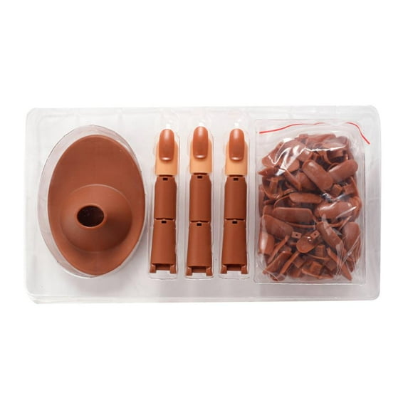 Neyseki Model False Nail Fingers Practice Training Nail Art False Tips Display Tool Nail Art Manicure Nail Tool